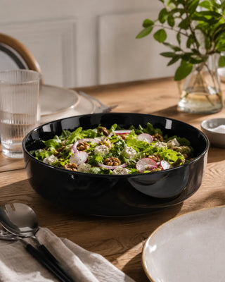 Berndorf zwarte saladeschaal porselein - 26 cm