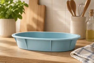 Blokker siliconen taartvorm blauw 25 cm