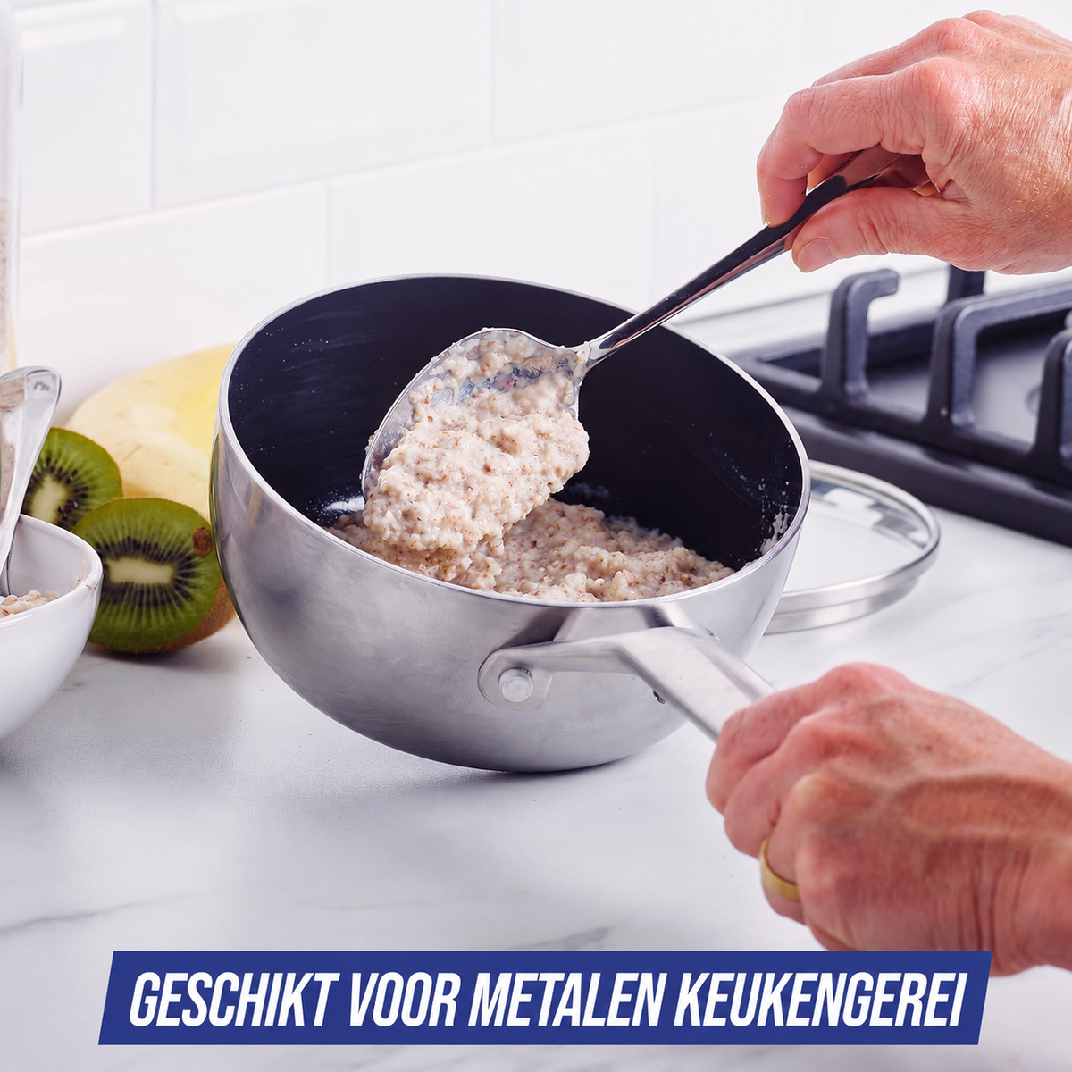 Blue Diamond Triple Steel Pannenset 11-delig - Keramisch RVS
