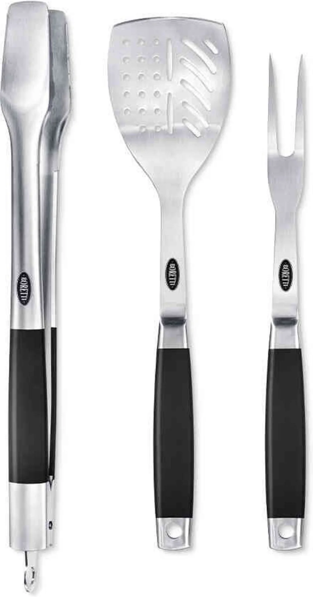 Boretti BBQ Accessoires Set (3-delig) – tang, spatel & vork + opbergtas