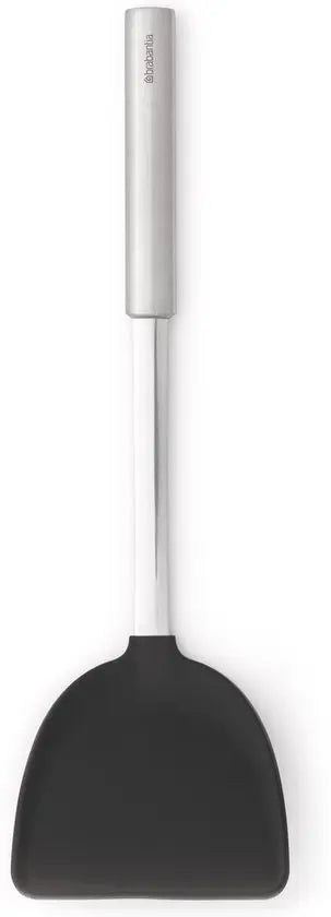 Brabantia Profile wokspatel met RVS greep en zwarte siliconen kop