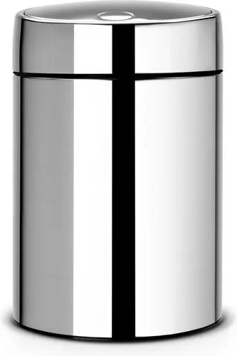 Brabantia Slide Bin Prullenbak - 5 L - Brilliant Steel