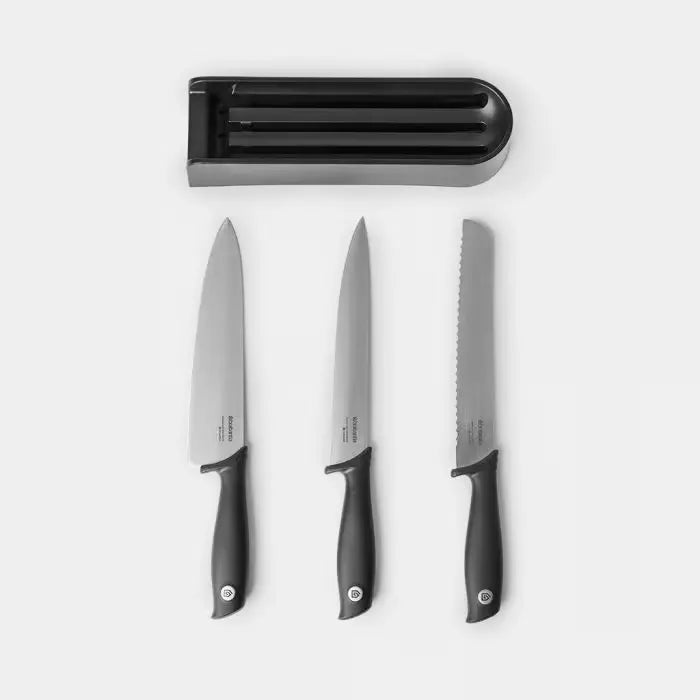Brabantia Tasty+ Lade Messenblok met 3 Messen – Donkergrijs - foto 3