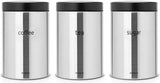 Brabantia Voorraadbus Set van 3 - 1,4 liter - Matt Steel Fingerprint Proof