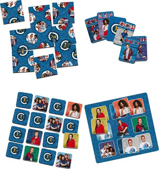Inhoud van Campus 12 spellendoos met puzzel, kwartet, triple memo en lotto