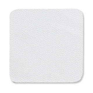 Kela Kimara glasonderzetters PU-leer 10 x 10 cm set van 4 - wit