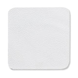 Kela Kimara Glasonderzetters Set van 4 - Wit - 10 x 10 x 0,2 cm - PU leer