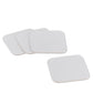 Kela Kimara Glasonderzetters Set van 4 - Wit - 10 x 10 x 0,2 cm - PU leer