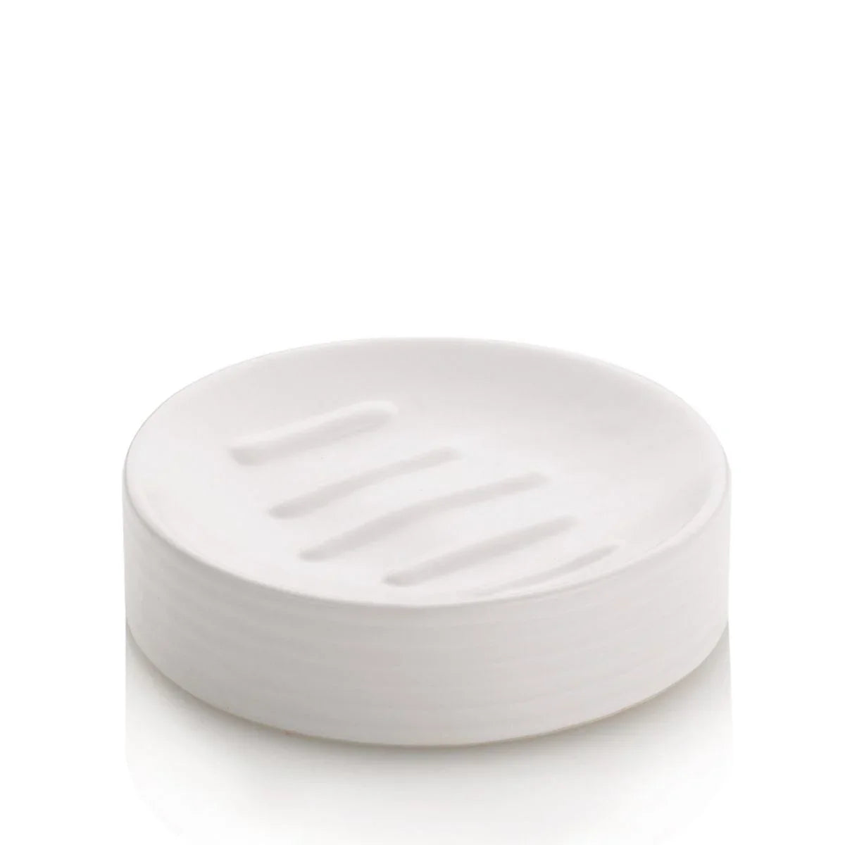 Kela Groove Zeepschaal – Wit Keramiek, Ø 11,5 cm