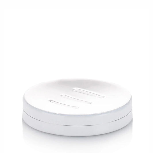 Kela Amina Zeepschaal – Wit RVS, Ø 11 cm