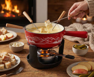 Cosy & Trendy Aspen fondueset gietijzer - 14 cm voor kaas en chocolade