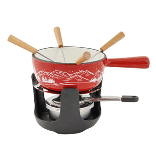Cosy & Trendy Aspen fondueset gietijzer - 14 cm voor kaas en chocolade