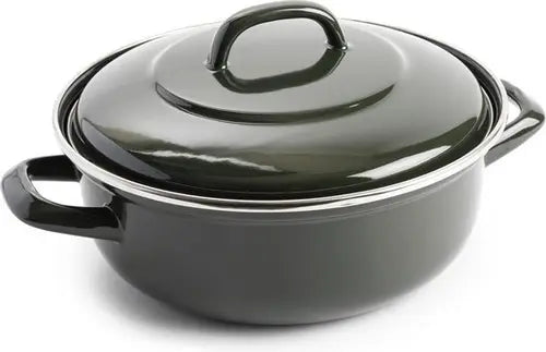 Dagelijkse Kost Emaille Stoofpot - Ø 22 cm - Olijfgroen