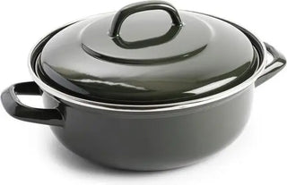 Dagelijkse Kost Emaille Stoofpot - Ø 22 cm - Olijfgroen