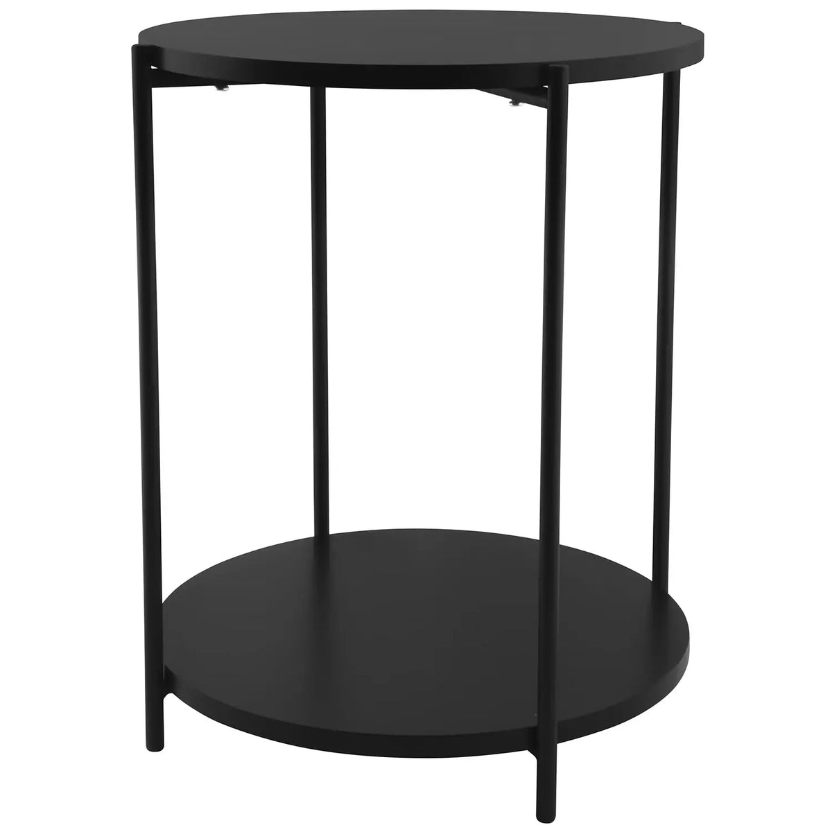 Day Bijzettafel Ø40 cm – Zwart MDF, 2 tafelbladen