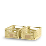 DAY Opvouwbare Opbergbox Geel Zand 17x12,5x7 cm - Set van 2