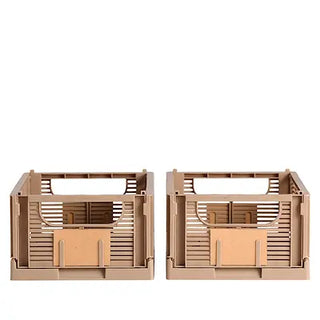 Day Plooibox 33 cm Taupe/Bruin – Set van 2 opvouwbare opbergdozen - foto 2