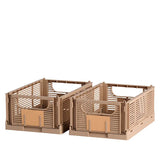 Day Plooibox 33 cm Taupe/Bruin – Set van 2 opvouwbare opbergdozen
