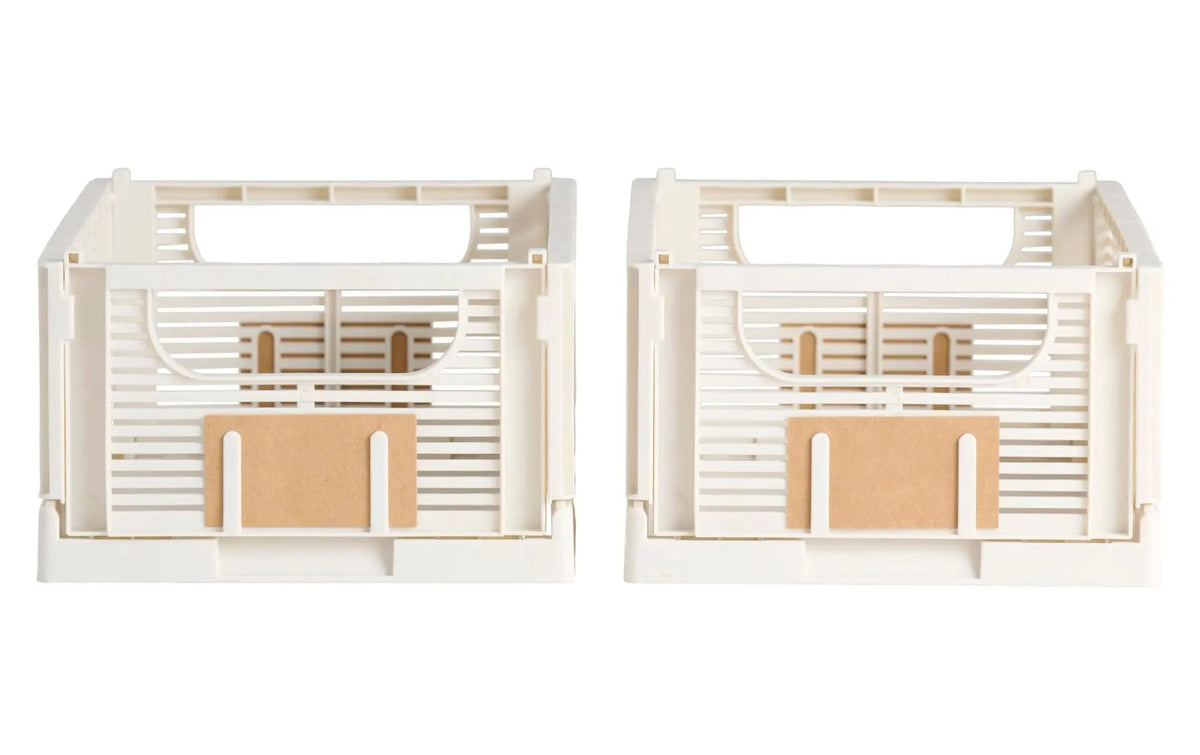 Day opvouwbare opbergbakjes 25 x 16,5 x 10 cm - crème-wit, set van 2