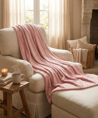 Unique Living Plaid Baily Old Pink - 130x180 cm