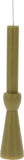 Fantasievorm kaars olijfgroen 25 cm