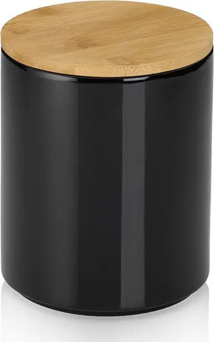 Kela Cady Voorraadpot - Keramiek Zwart - 1,7 liter