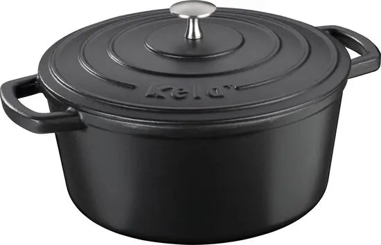 Kela Calido Braadpan Gietijzer 26 cm – 5 L met Deksel