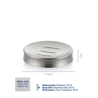 Kela Elegance Zeepschaal Rond Edelstaal Zilver 11 cm – extra aanzicht