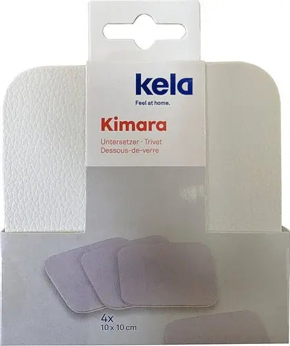 Kela Kimara Glasonderzetters Set van 4 - Wit