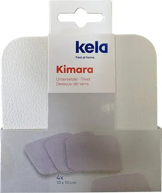 Kela Kimara Glasonderzetters Set van 4 - Wit