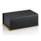 Kela Kiril Broodtrommel met Snijplank – Zwart Metaal/Bamboe 38x23x16 cm