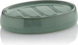 Kela Liana zeepschaal keramiek groen ovaal 12 cm