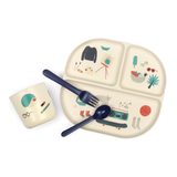 Kids Dinner Set van 4 stuks - Royal Blue