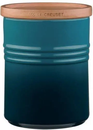 Le Creuset Voorraadpot met Houten Deksel - 19 cm / 2,1 L - Deep Teal