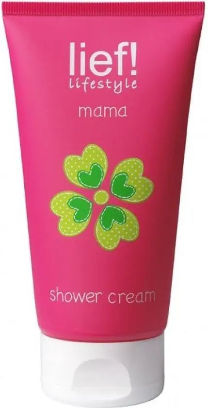 Lief! Mama Shower Cream met Klaver, tube van 150 ml. Deze bundel bevat zes tubes.