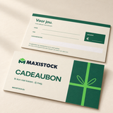 Maxistock cadeaubon per post, DIN 210 × 98 mm — Ik kon niet kiezen. Jij mag.
