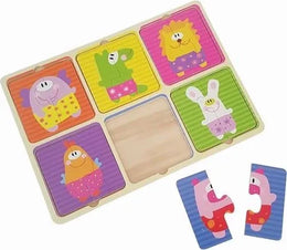 Playwood Houten Dierenpuzzel voor Peuters