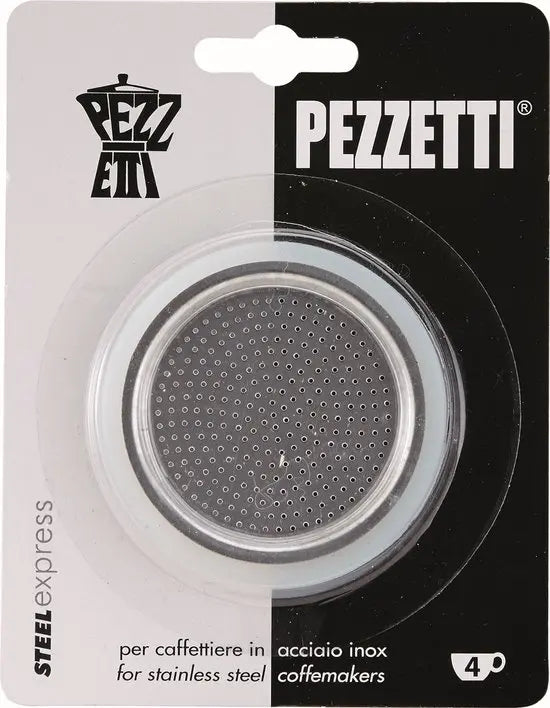 Pezzetti Reserveonderdelen SteelExpress 4-kops – 2 seals + 1 filter