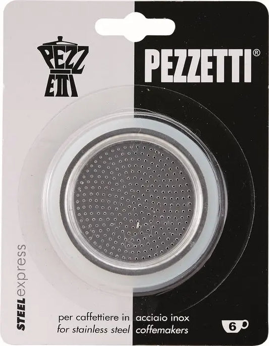 Pezzetti Reserveonderdelen SteelExpress 6-kops – 2 seals + 1 filter