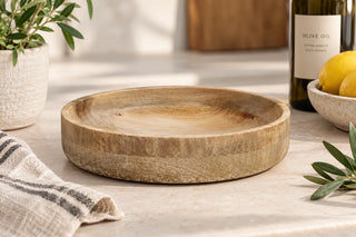Pomax Kerf schotel mangohout Ø 25 cm