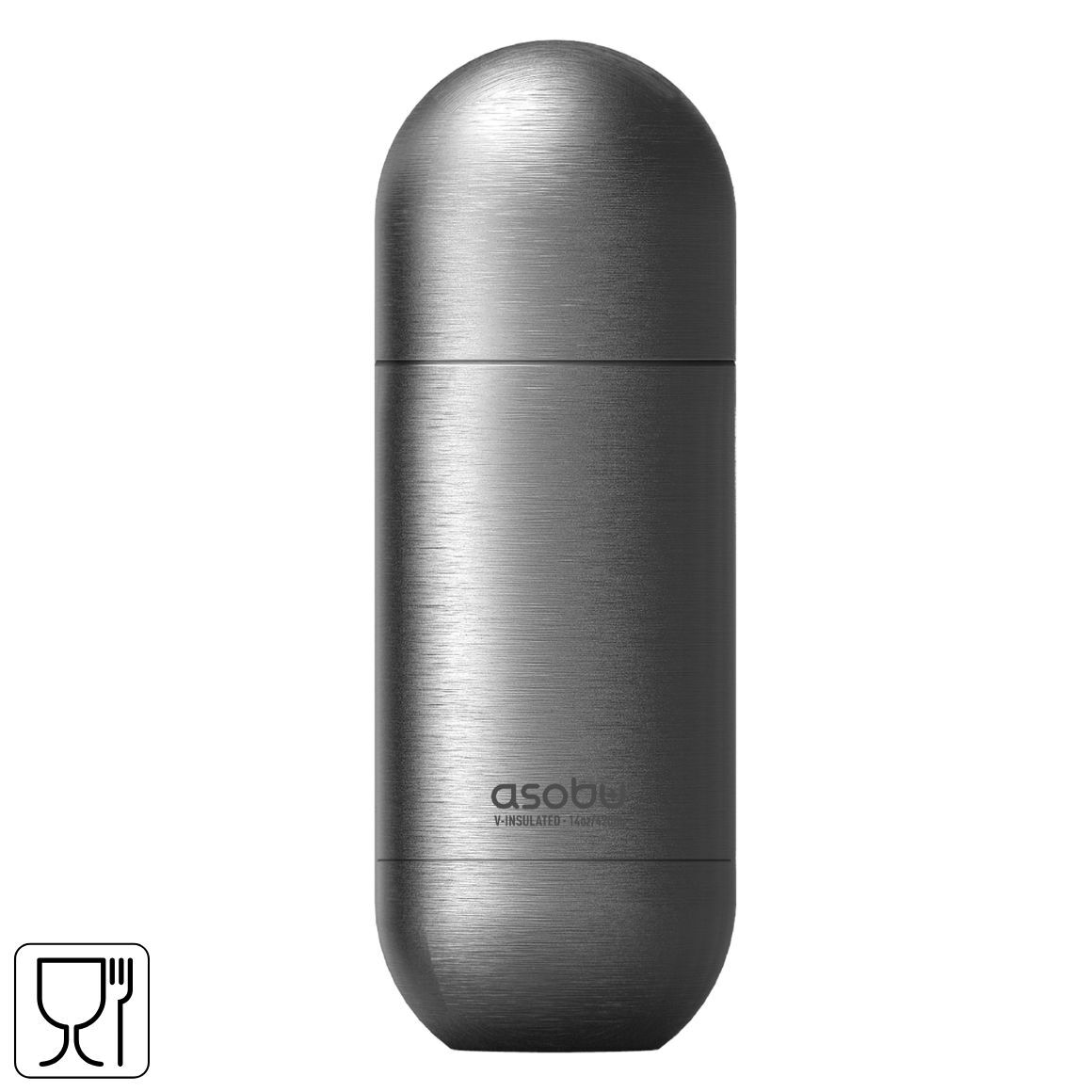 Asobu Orb Bottle thermische drinkfles roestvrij staal 420 ml zilver