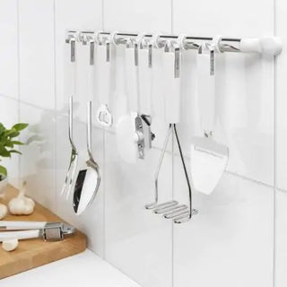 Brabantia Profile Ophangrek voor Keukenhulpen - RVS Matt Steel met Wit