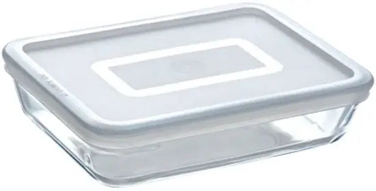 Pyrex Cook & Freeze Rechthoekige Glazen Schaal met Deksel 19x14 cm