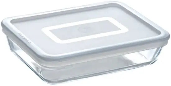 Pyrex Cook & Freeze Rechthoekige Glazen Schaal met Deksel 22x17x6 cm