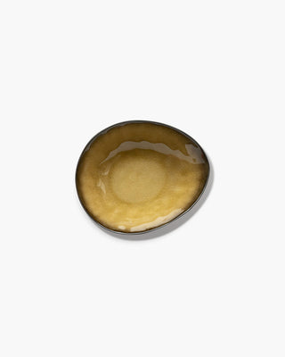 Bovenaanzicht Serax Pure groene ovale kom 20,3 cm