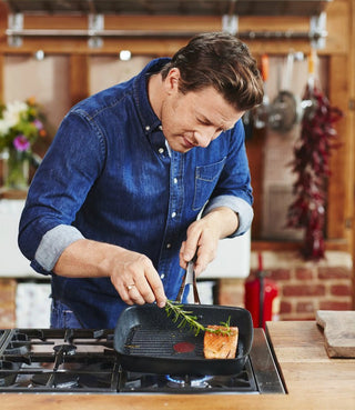 Tefal Jamie Oliver Grillpan 23 x 27 cm - Inductie – Titanium Antiaanbaklaag