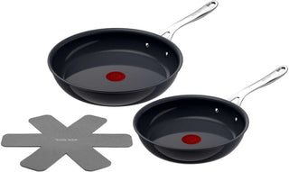 Tefal Jamie Oliver by Enjoy 3-delige keramische pannenset 24 + 28cm incl. panbeschermer