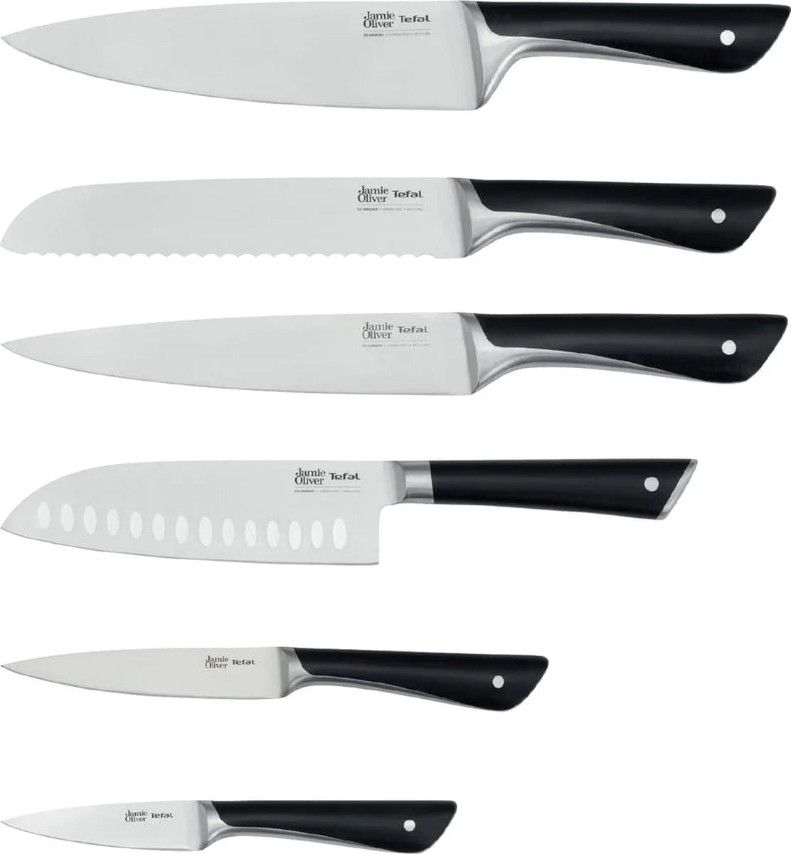 Tefal Jamie Oliver Messenset met Messenblok - 6-delig