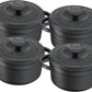 Tefal Pierre Gagnaire mini cocottes zwart - 0,3 l - set van 4
