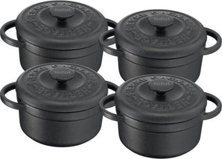 Tefal Pierre Gagnaire mini cocottes zwart - 0,3 l - set van 4